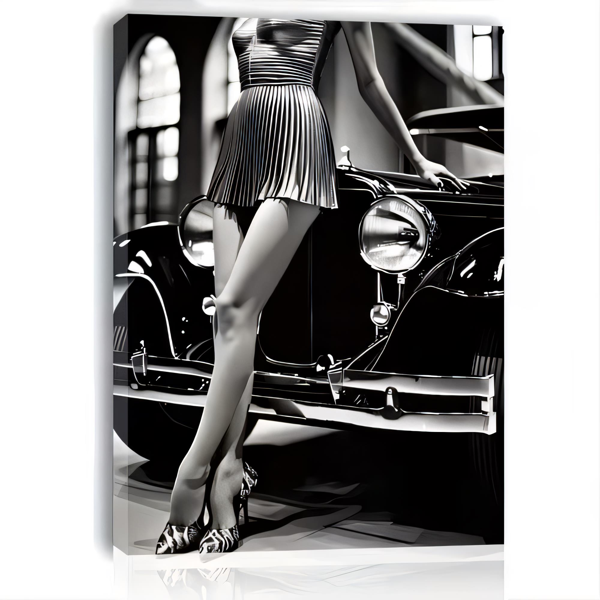 Vintage Fashion Posters - Targa in Metallo Vintage Bianco e