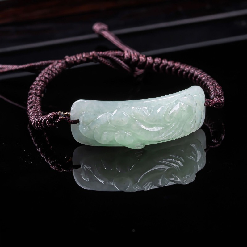 Vintage Fashion Jewelry - Bracciale Pixiu in Giadeite Birmana Intagliato