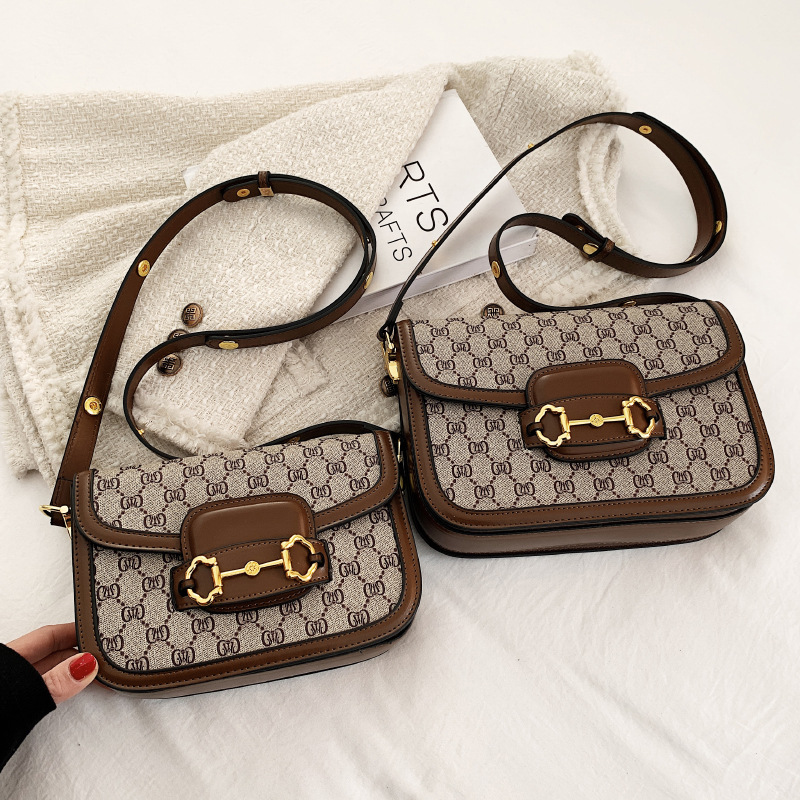Vintage Fashion Paris - Borsa a Tracolla in Vera Pelle