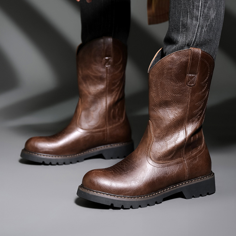 Vintage Fashion De - Stivali da cowboy da uomo di