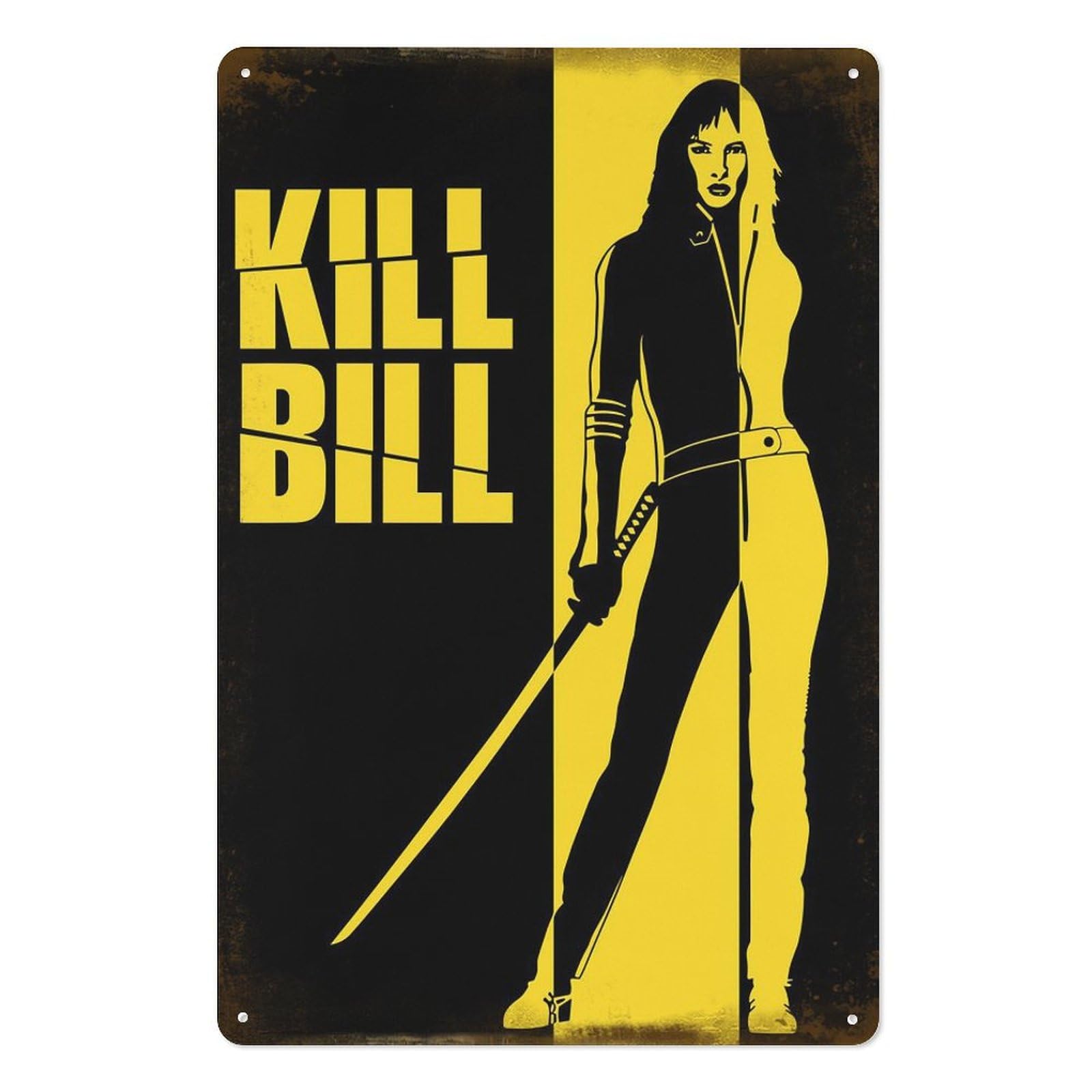 Vintage Fashion Posters - Kill Bill Film Targa in metallo