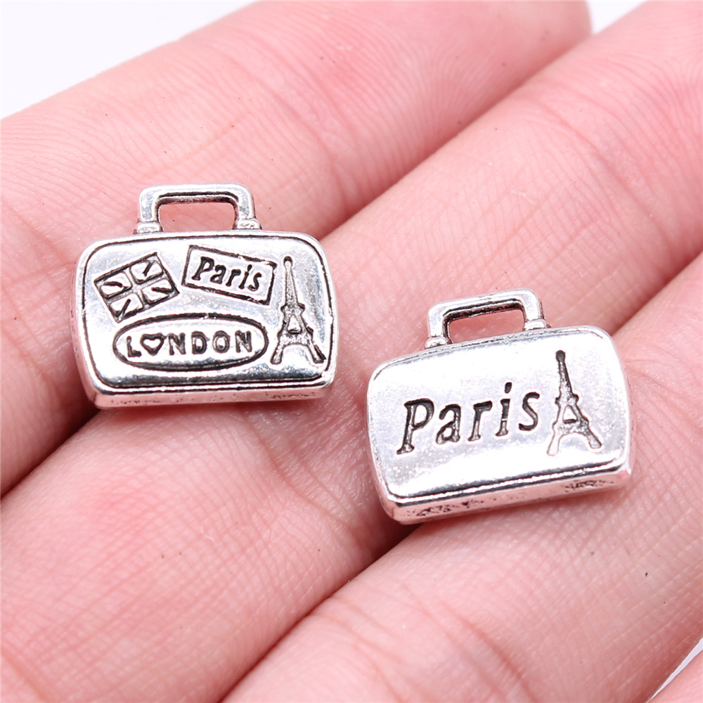 Vintage Fashion Paris - WYSIWYG 5 pz 16x14mm Argento Antico