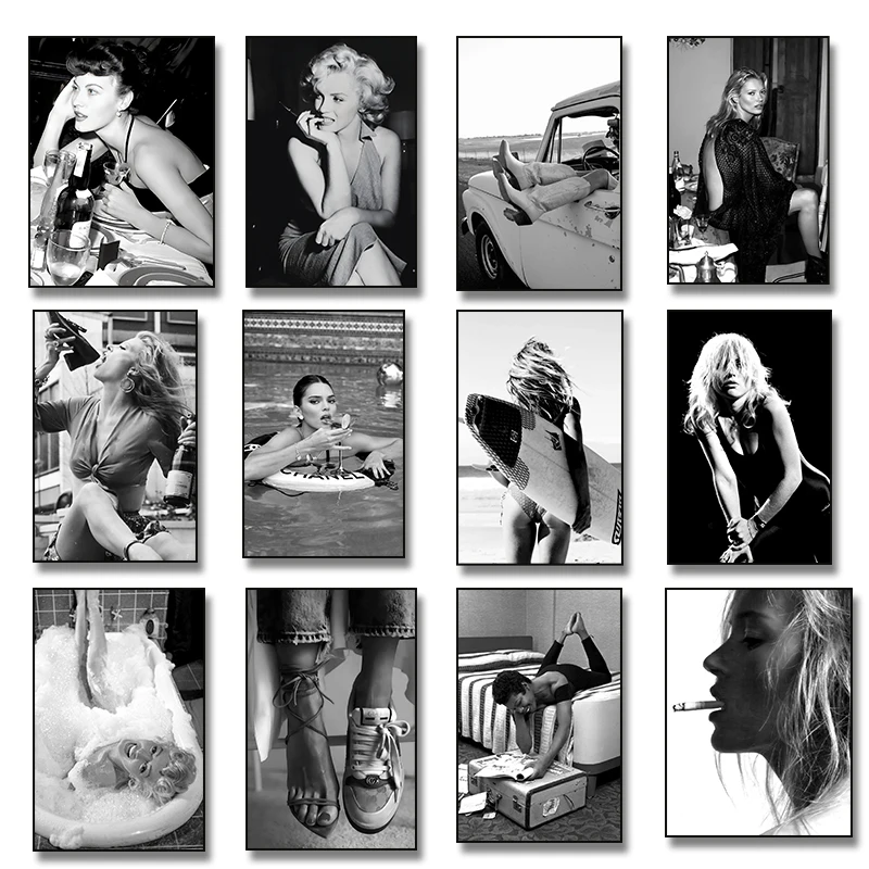 Vintage Fashion Photography - Poster Fotografico Vintage Donna che Beve