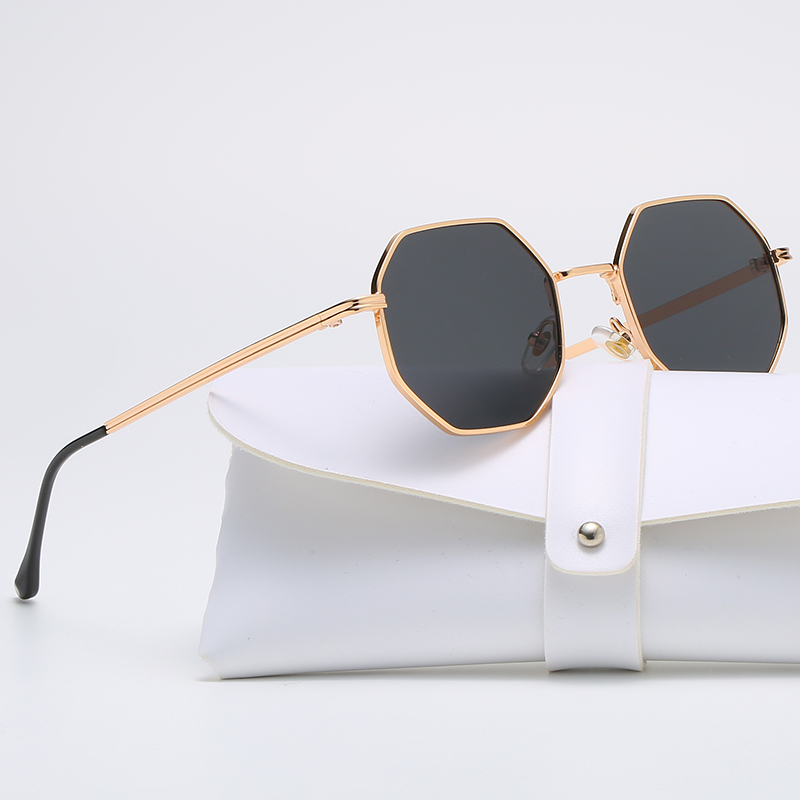 Vintage Fashion De - Occhiali da Sole Quadrati in Metallo,