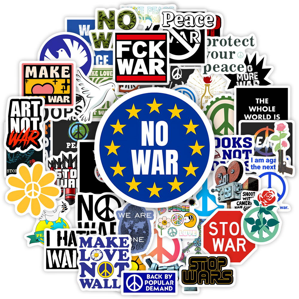 Anti War Stop War Stickers Pea - Vintage Fashion Magazines recensione e prezzo
