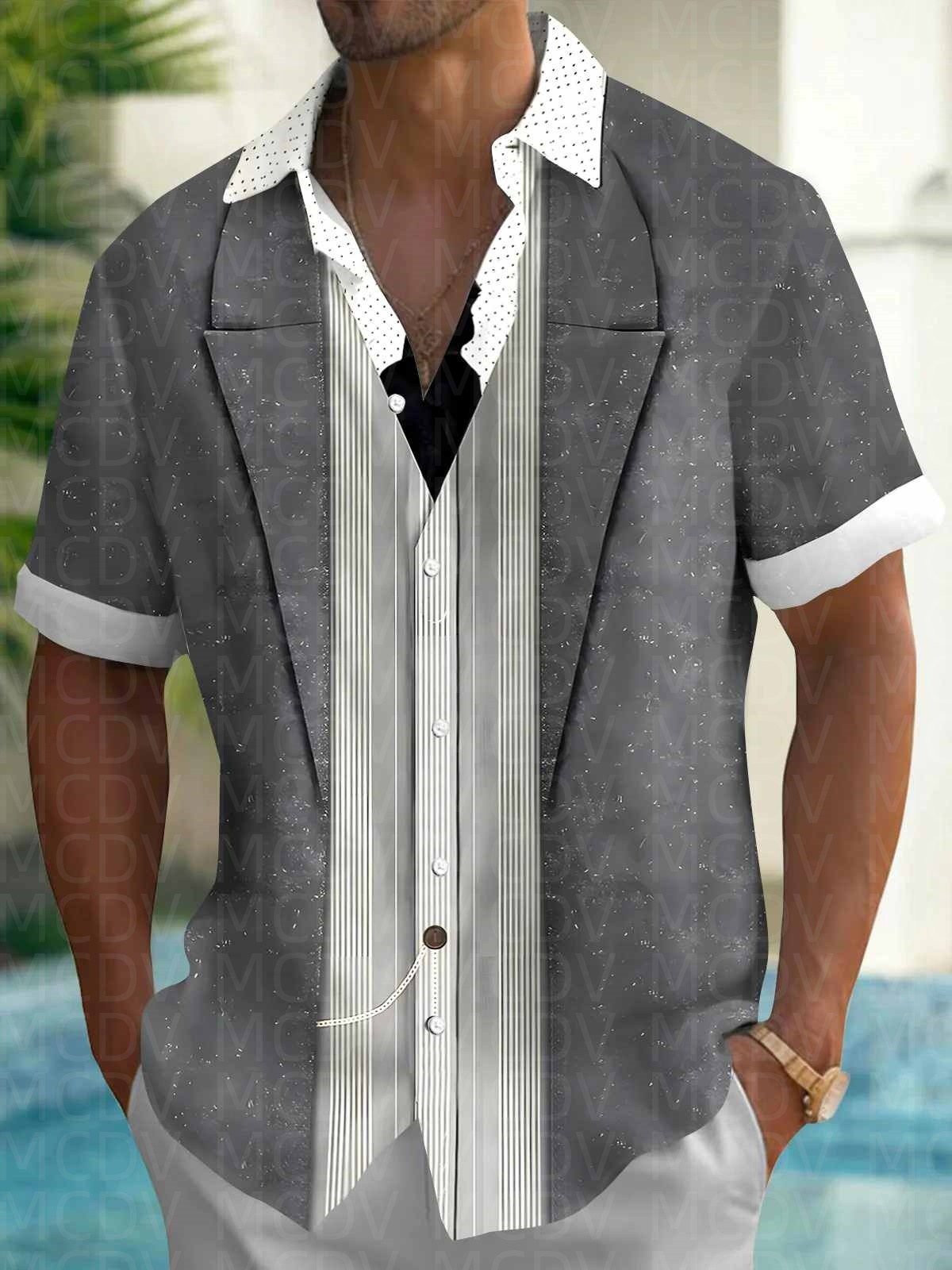 Camicia Hawaiana da Uomo con M - Bowling Shirt Camp recensione e prezzo