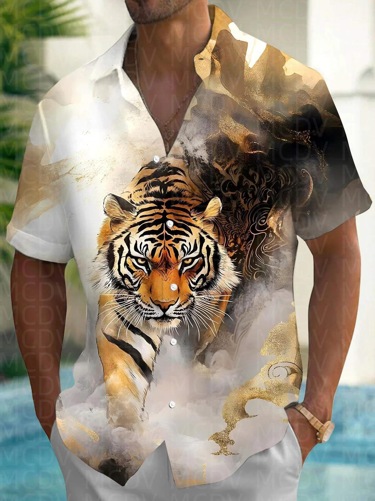 Camicia Hawaiana da Uomo con M - Bowling Shirt Camp recensione e prezzo